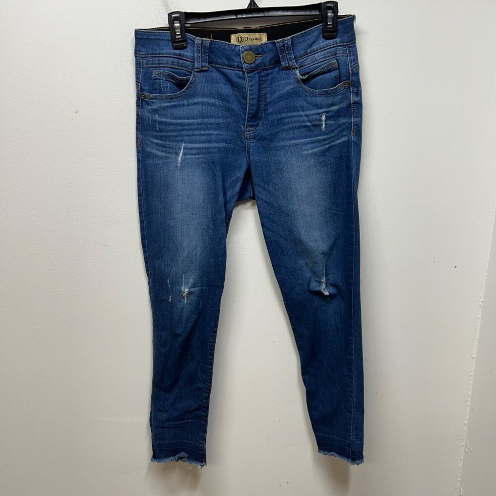 Democracy "ab technology" tummy control slimming skinny jeans distressed 8